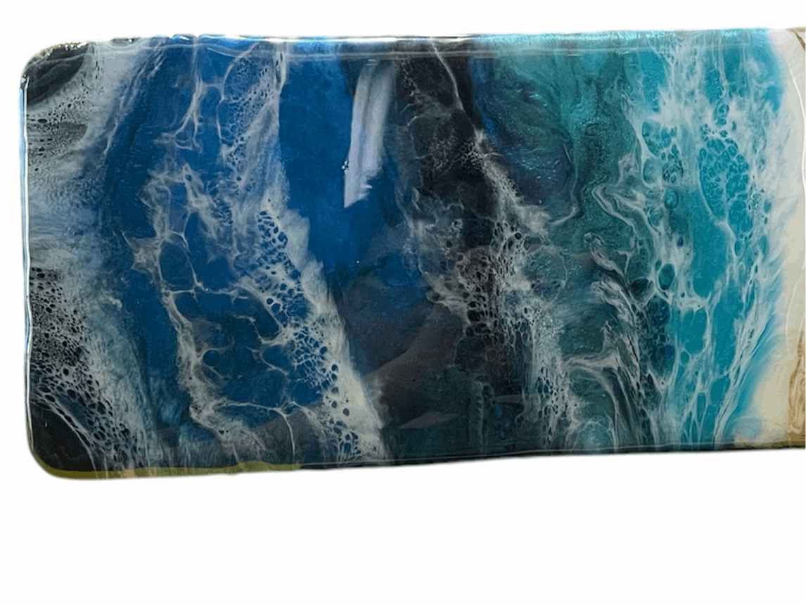Resin Ocean Charcuterie Board ~ Display Art ~ Serving Board