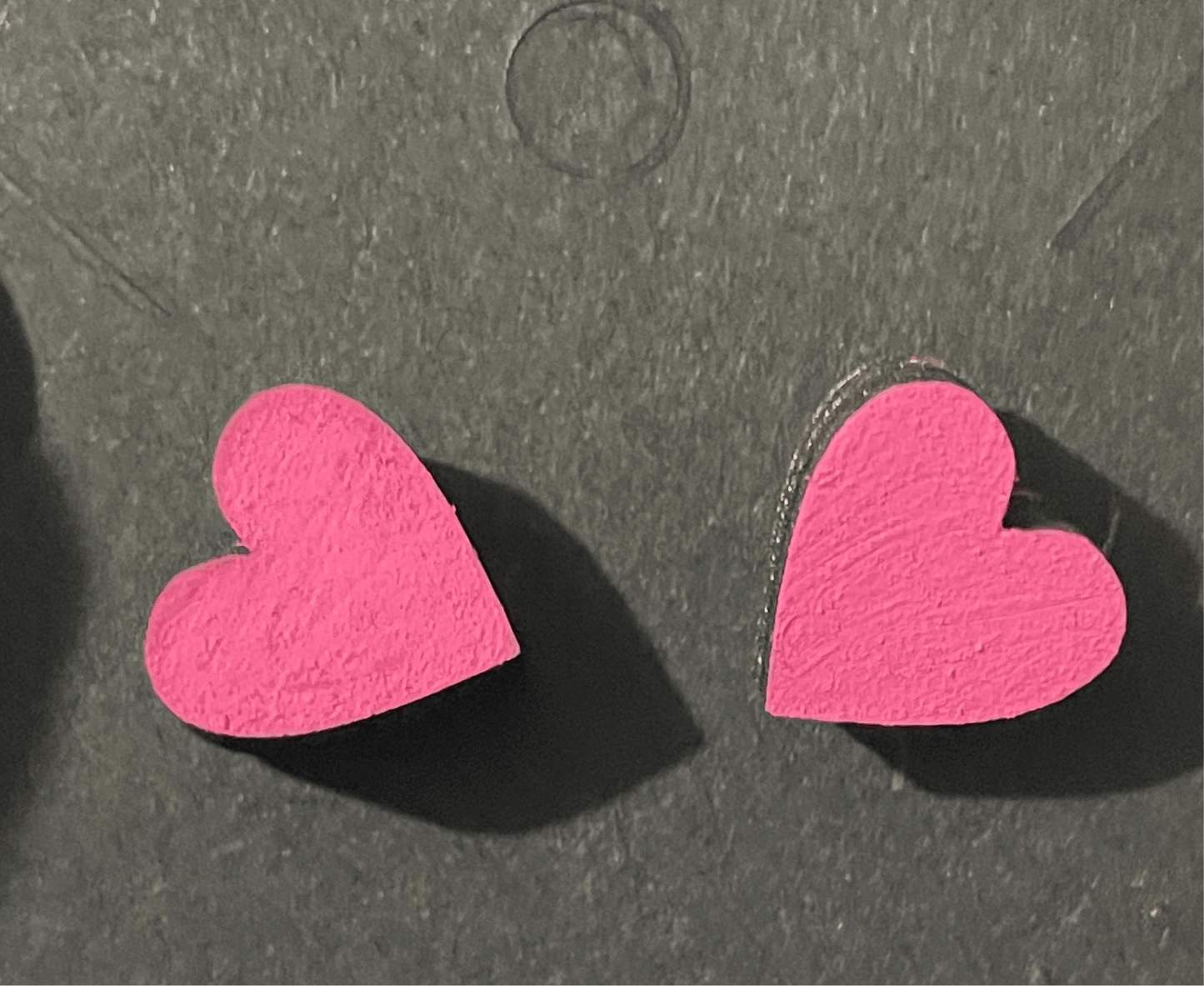 Valentine’s Day Wooden Heart Stud Earrings