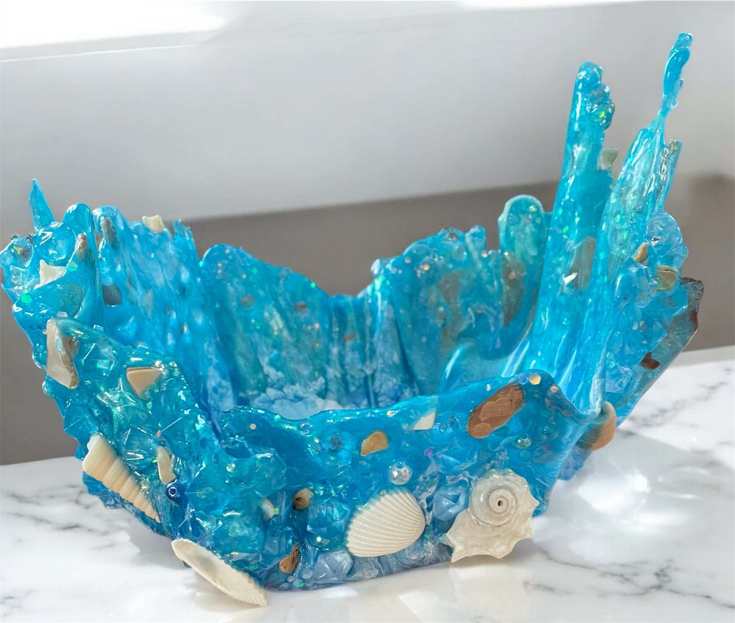 Close up of Resin Ocean Wave Splash