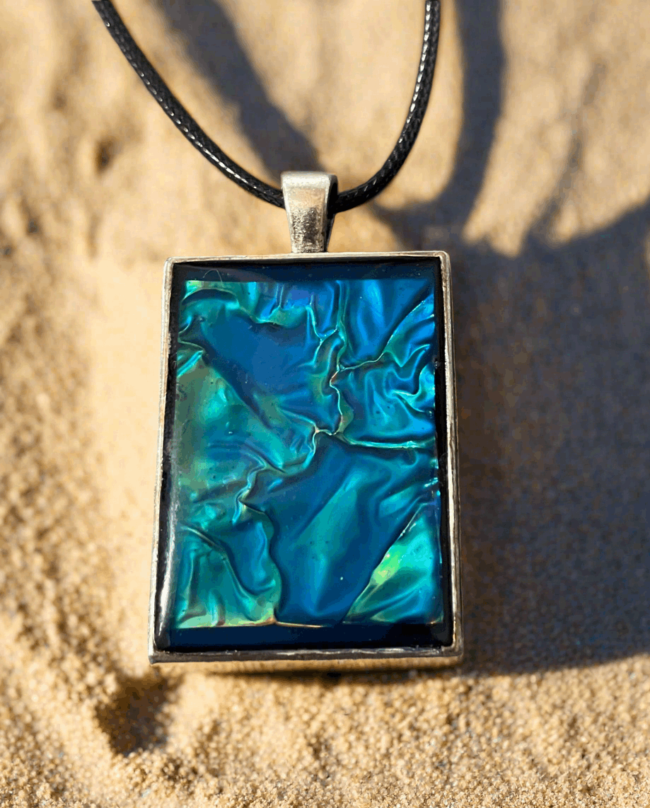 Resin ocean pendant
