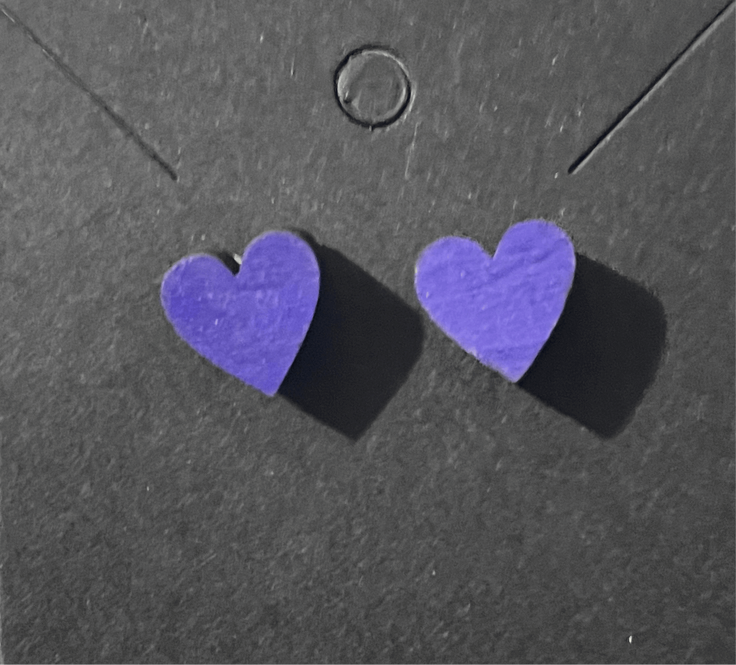 Valentine’s Day Wooden Heart Stud Earrings