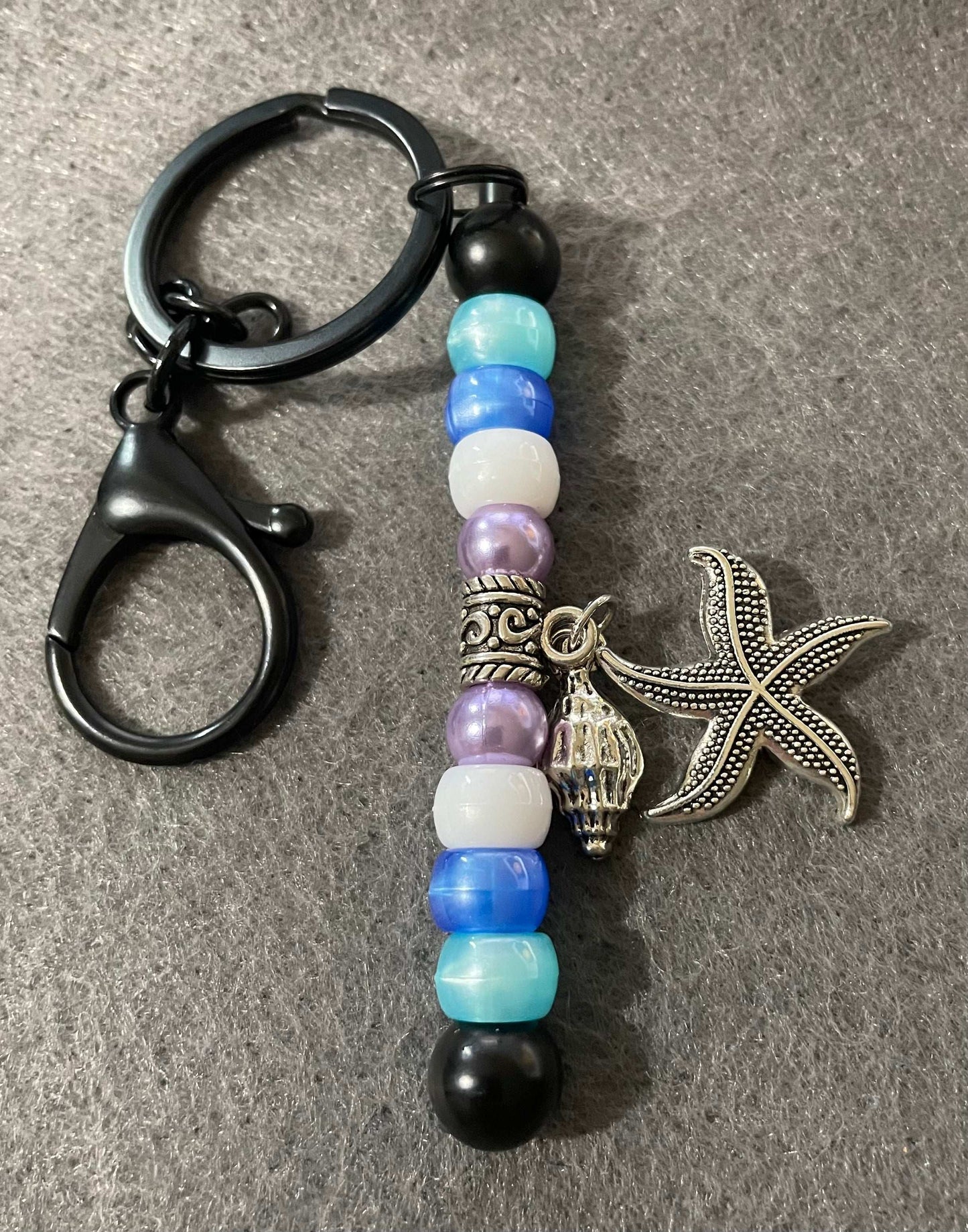 Keychain with beads and charms