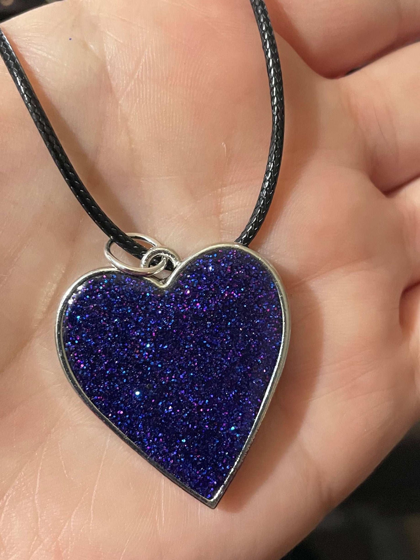 Electric Purple Heart Pendent