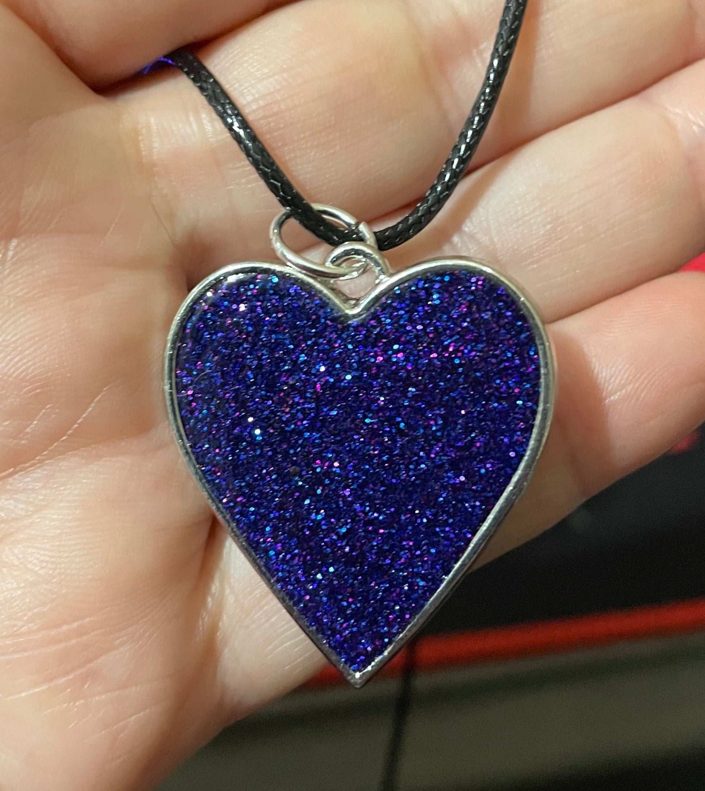 Electric Purple Heart Pendent