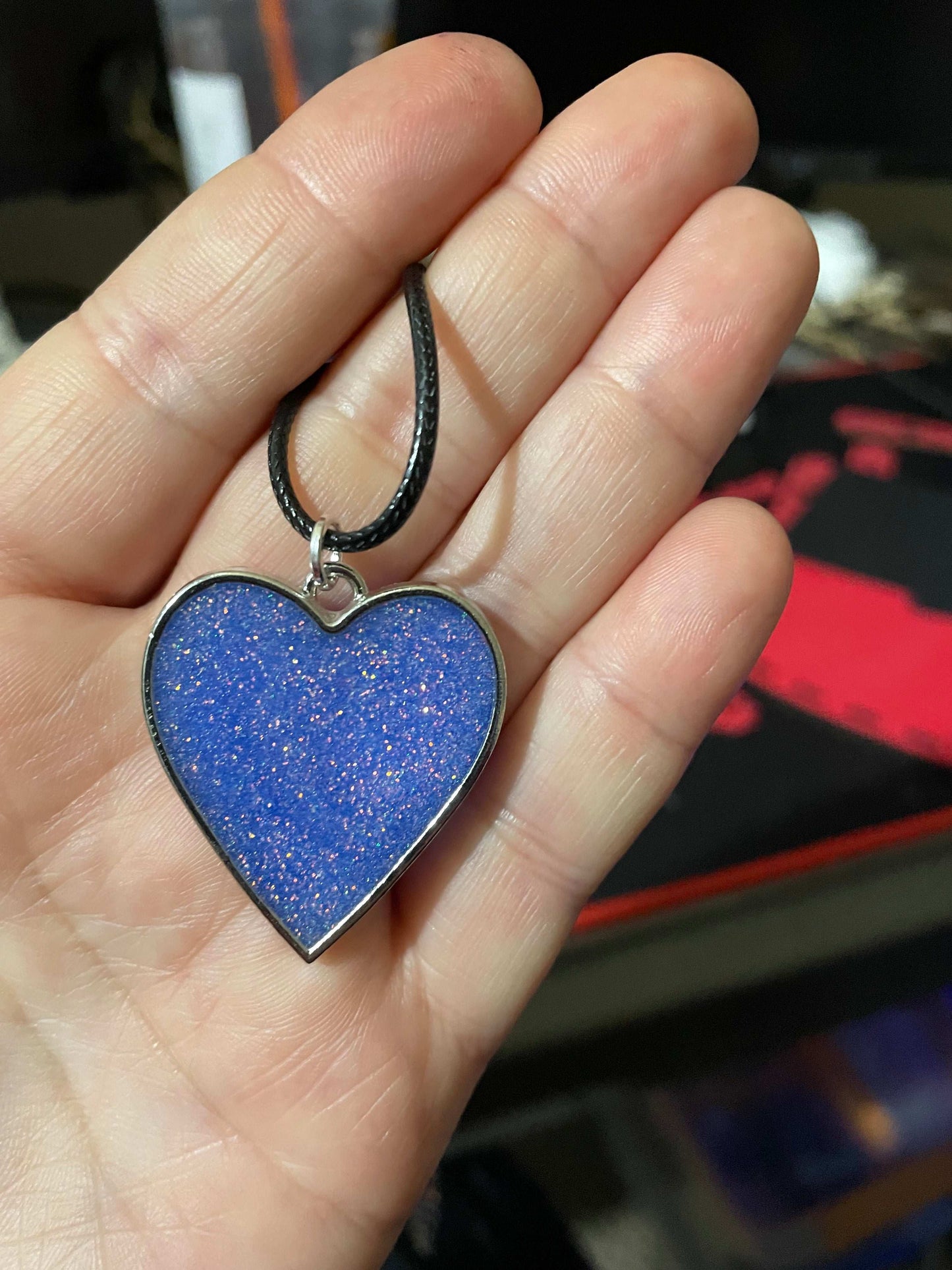 Lavender Heart Pendent