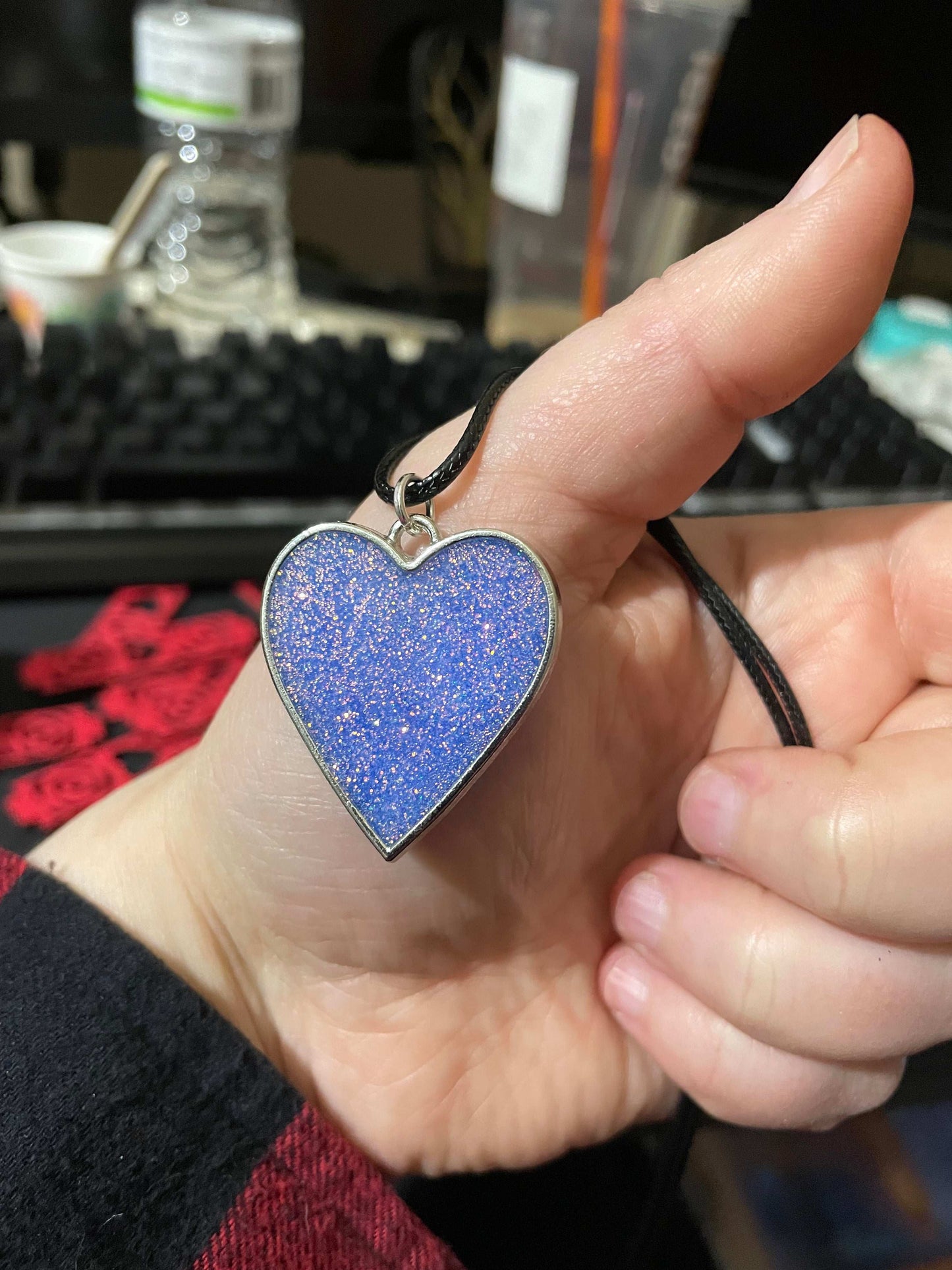Lavender Heart Pendent