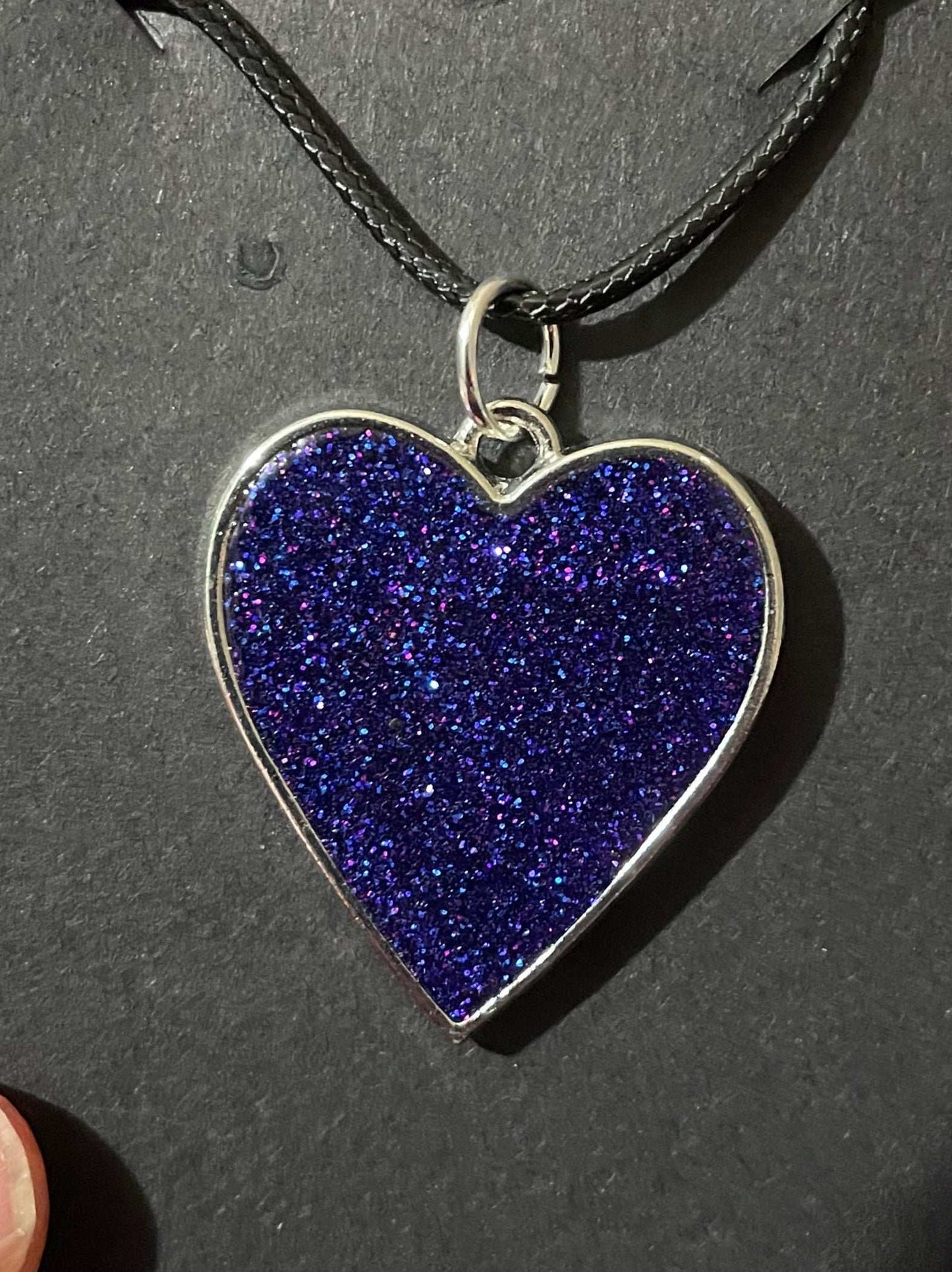 Electric Purple Heart Pendent