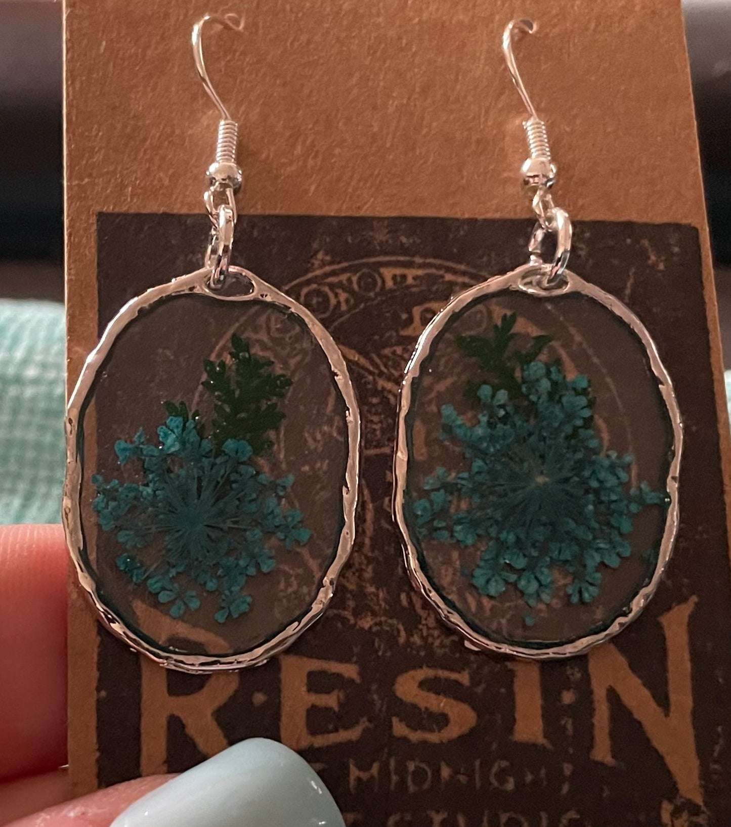 Blue Flower Earrings