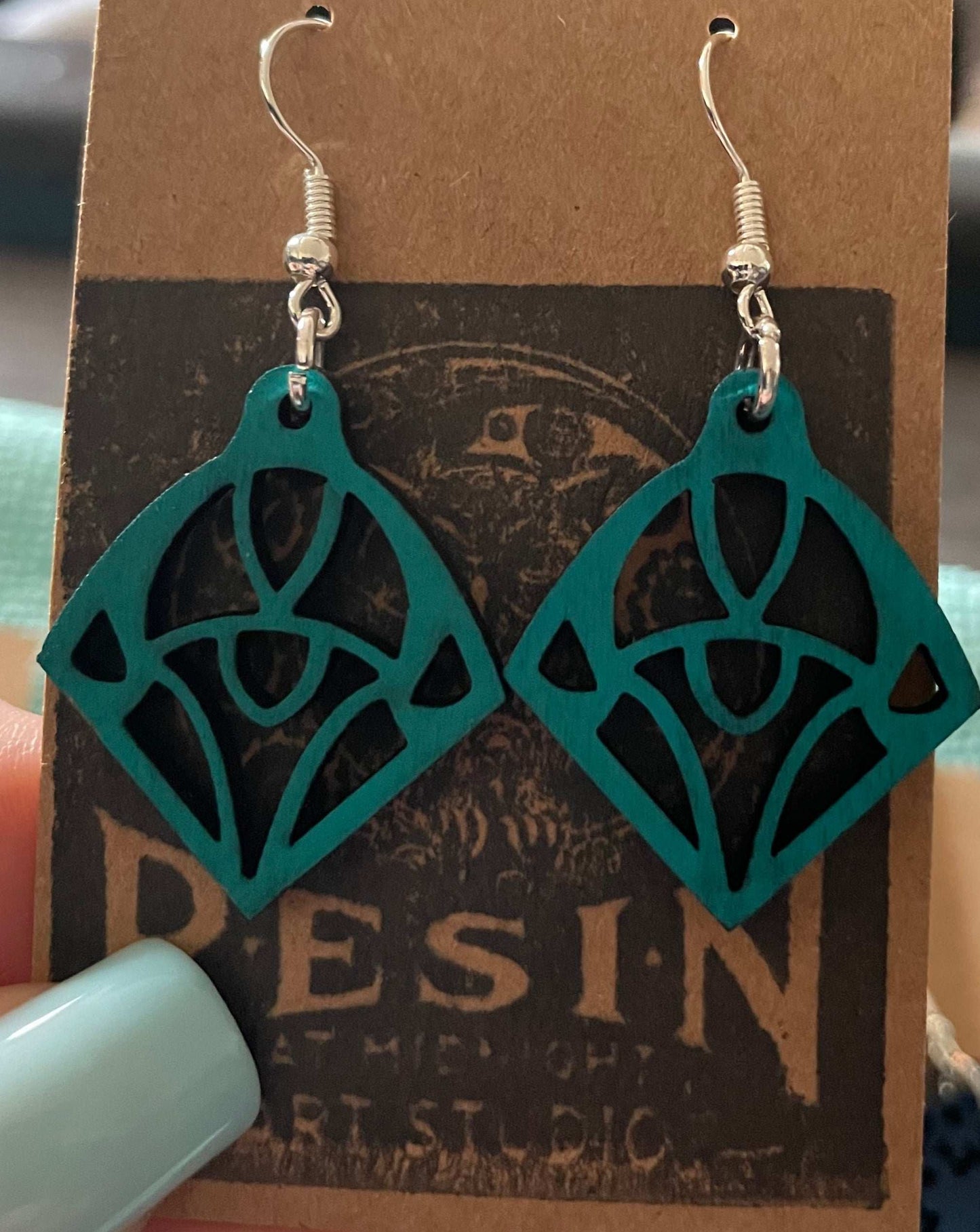 Wooden Geometrical Shaped Earrings