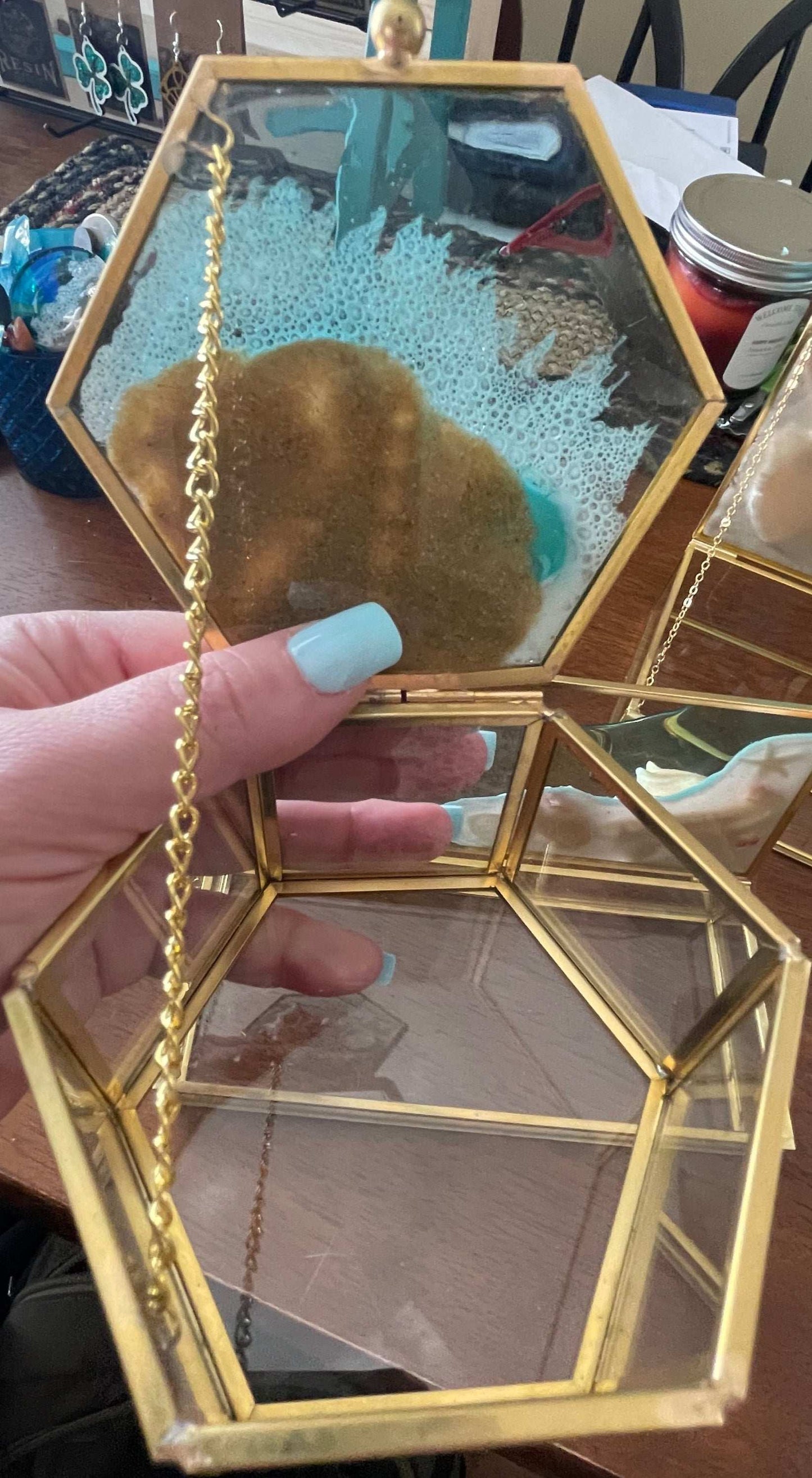 Ocean Shells and Glass Jewelry Boxes