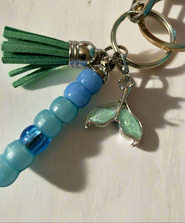 Whale Tail Keychain Close up