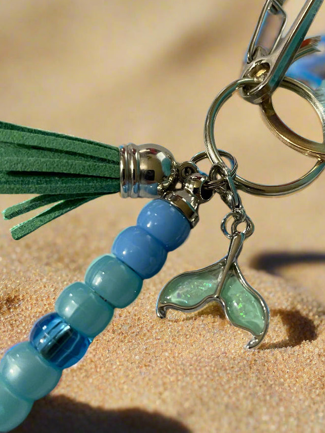 Whale Tail Keychain Close up
