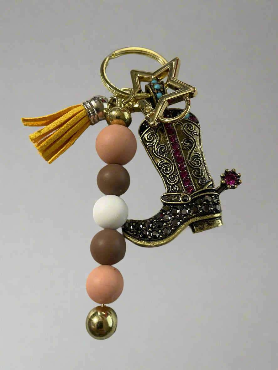 Cowboy Boot Keychain