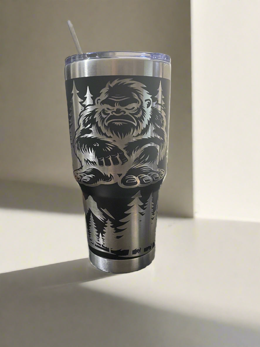 Laser Engraved Bigfoot I hate People