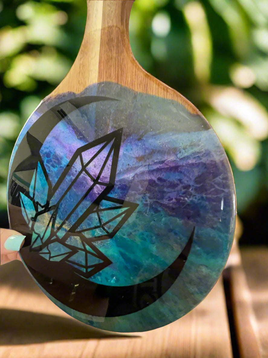 Moon and Crystals charcuterie Board