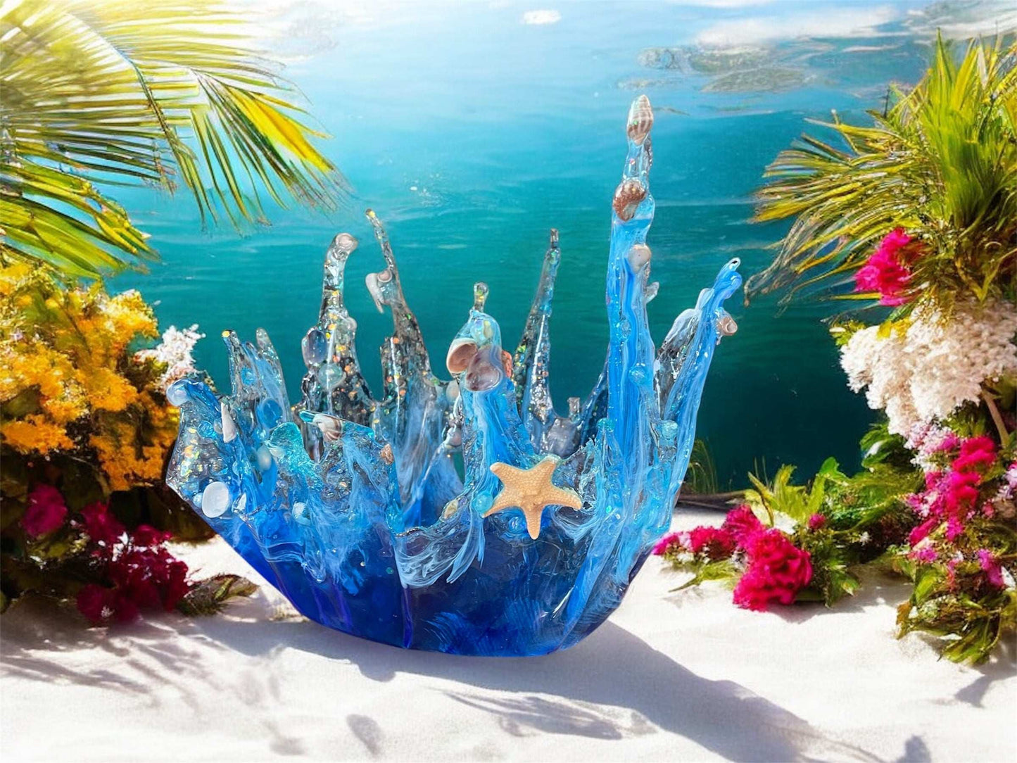 Ocean Wave Splash Handmade resin