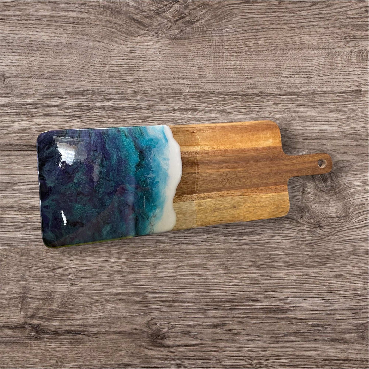 Resin Ocean Charcuterie Board ~ Display Art ~ Serving Board