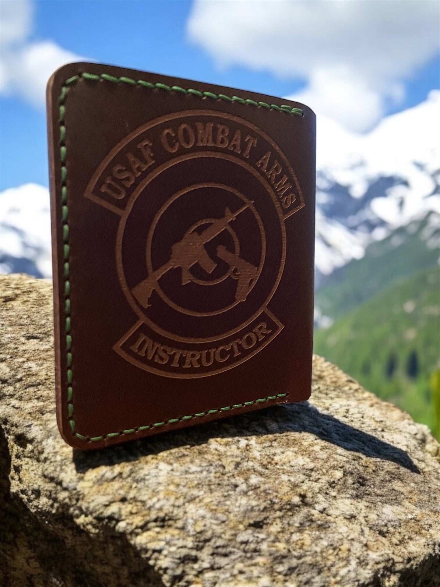 Maineiacs Air Force Wallet Handmade with Italian Leather