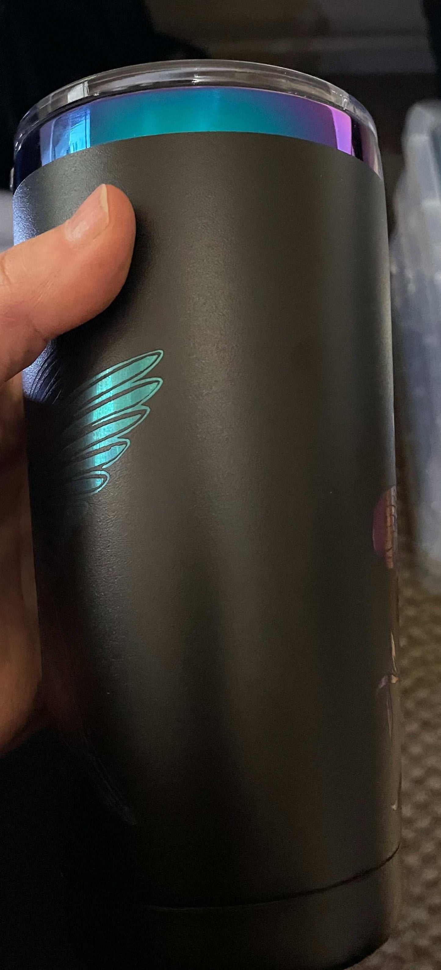 Powder Coated Tumbler with a Humming Bird