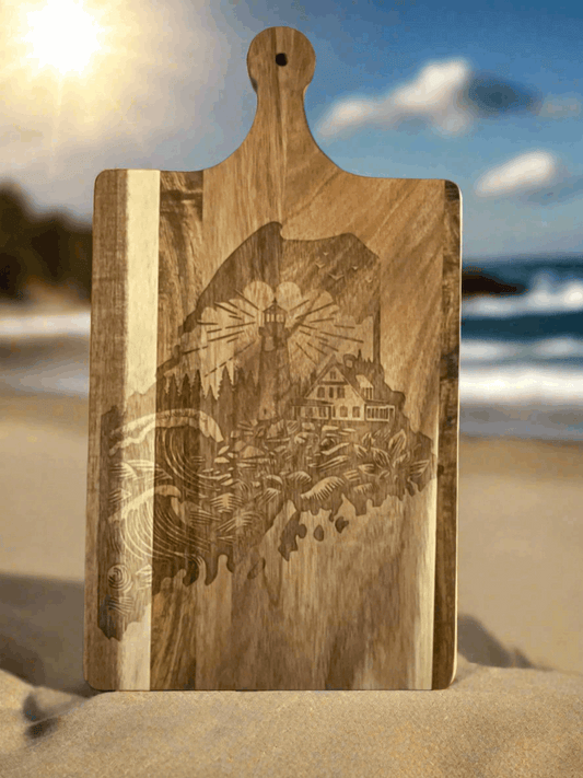 State of Maine large laser engraved light house