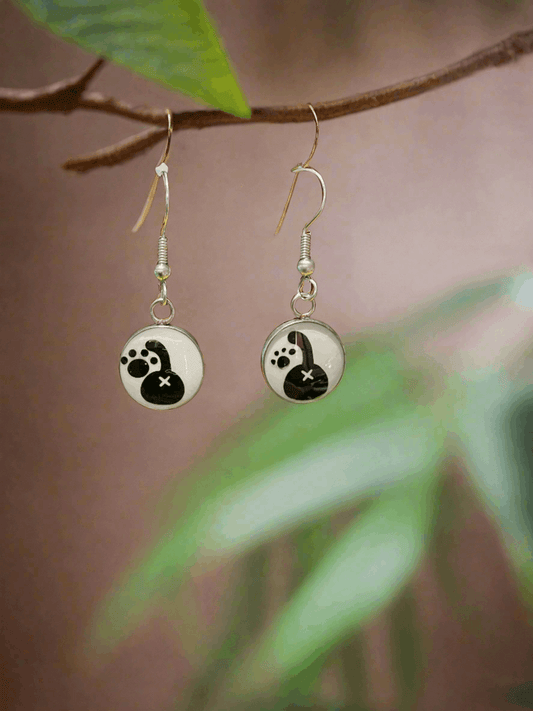Cat butt handmade resin earrings