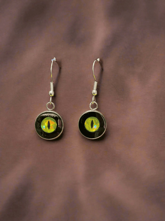 Reptile eye handmade resin earring