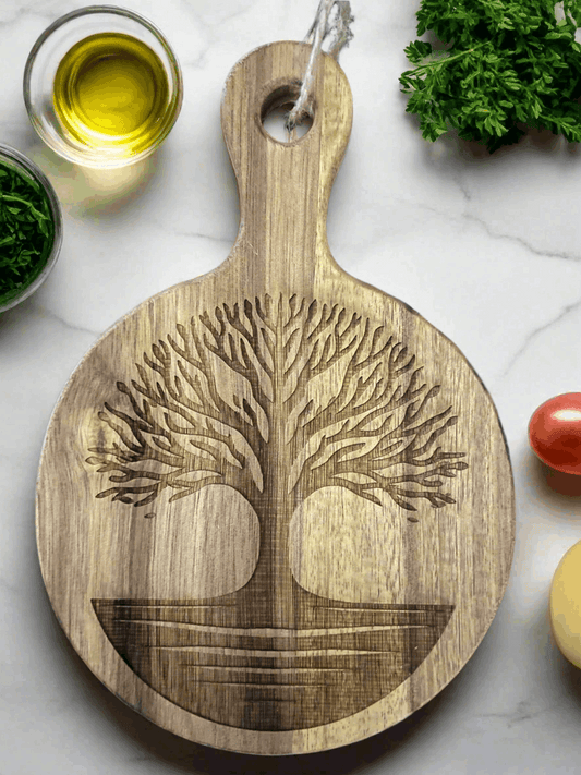 Small tree of life laser engraved cutting board