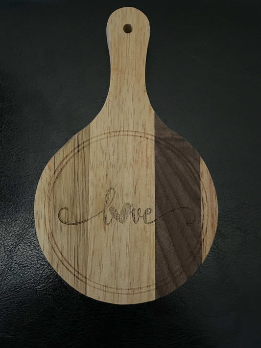 Valentines Day "Love" mini laser engraved cutting board