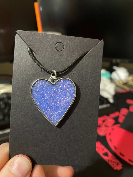 Lavender Heart Pendent