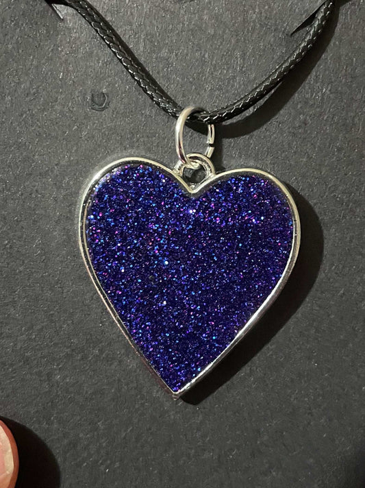 Electric Purple Heart Pendent