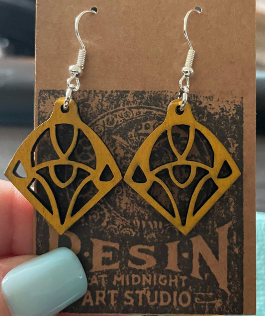Wooden Geometrical Shaped Earrings