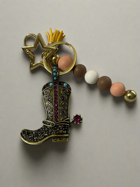 Cowboy Boot Keychain