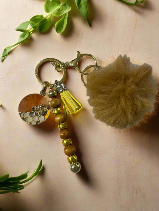 Bee Keychain with Pendent Overview