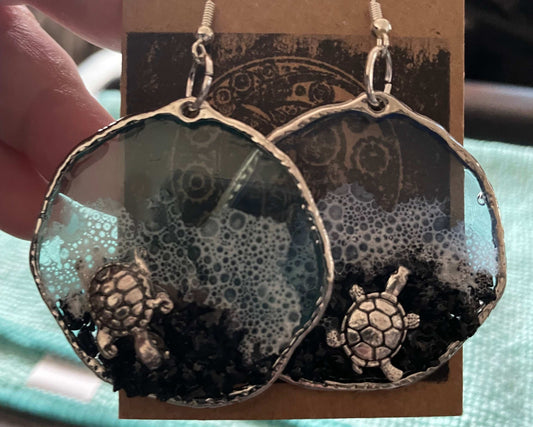 Large Turtle Earrings