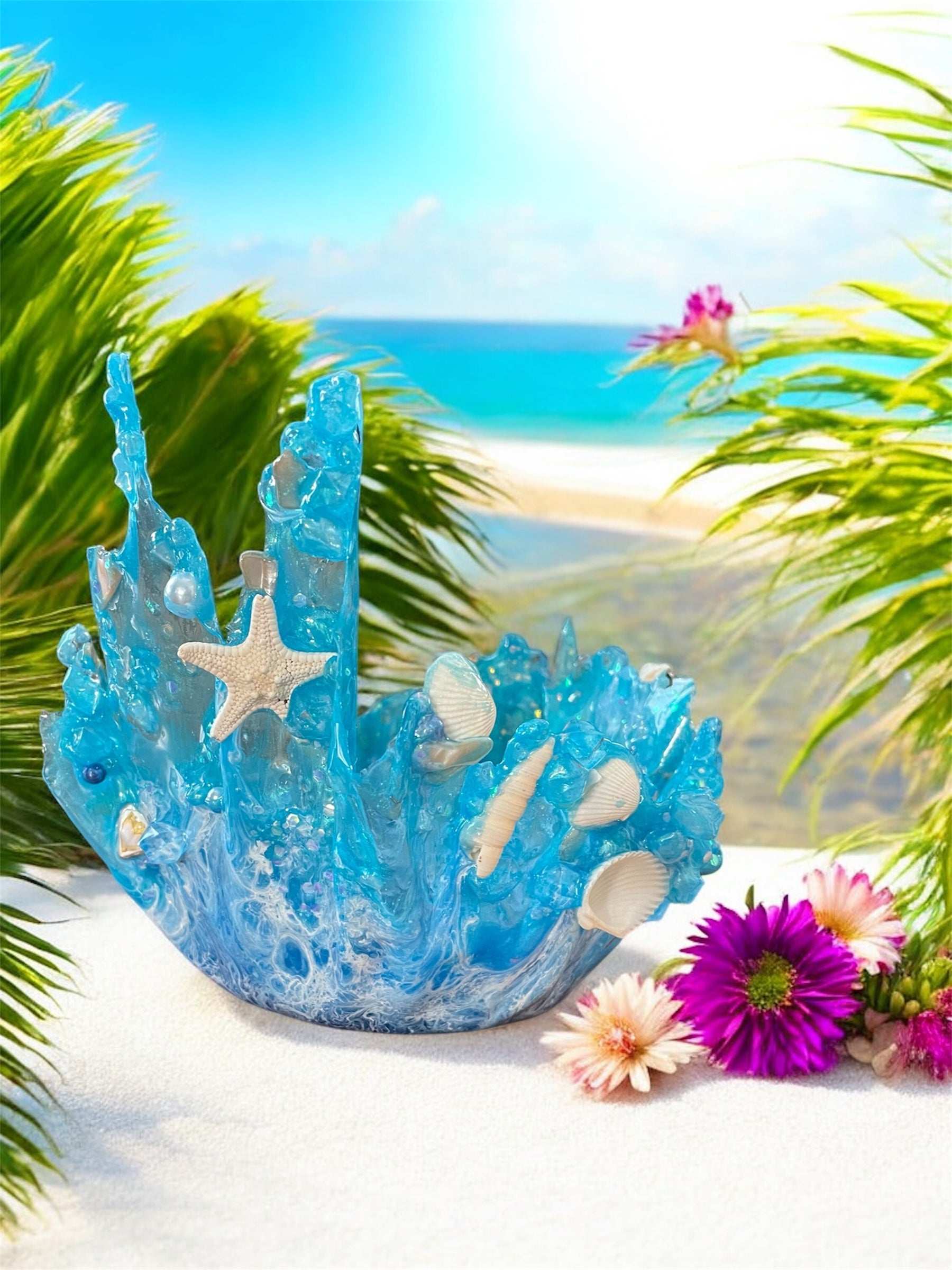 Ocean Wave Splash with a Star Fish