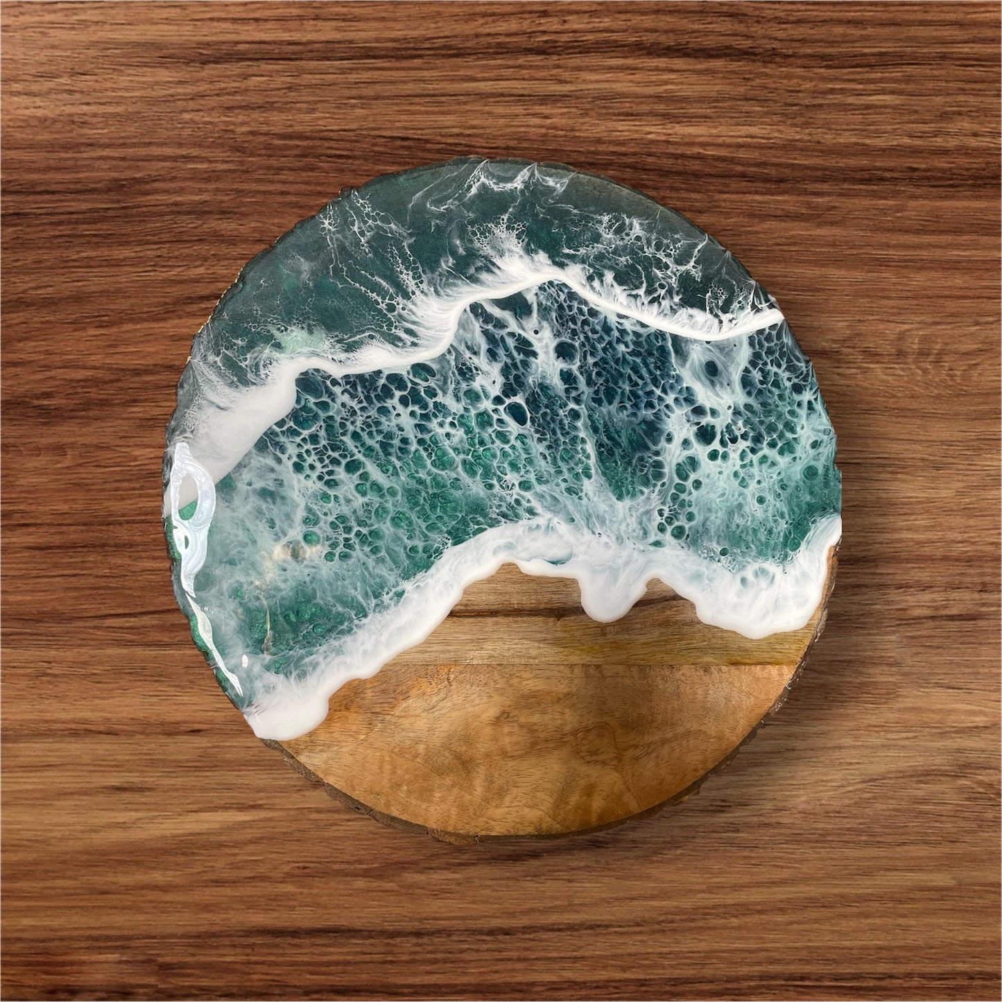 Resin Ocean Charcuterie Board ~ Display Art~ Serving Board