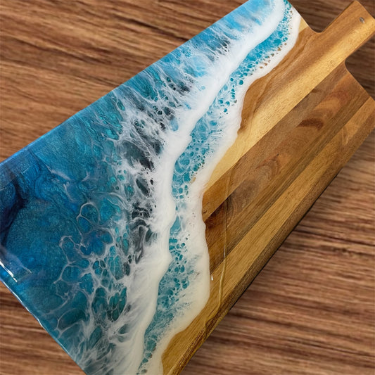 Resin Ocean Charcuterie Board ~ Display Art ~ Serving Board