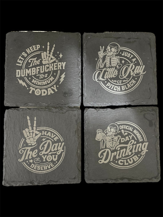 Snarky Slate Coaster 4 pack