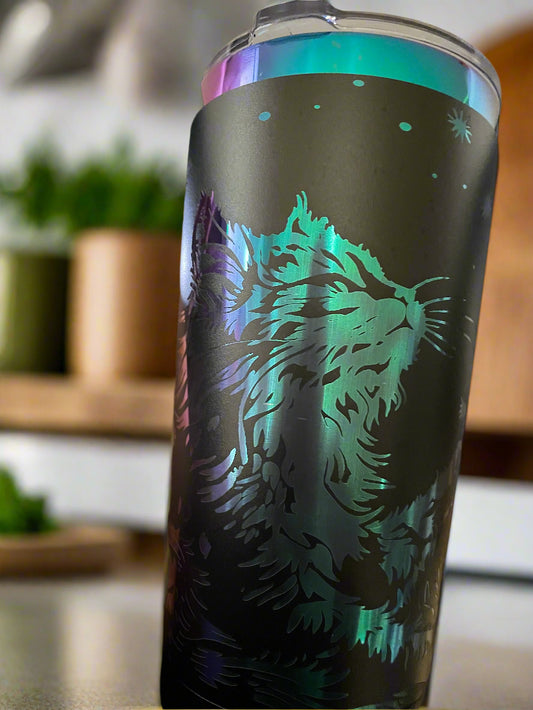 Powder Coated 30oz Tumbler Cat